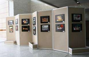 八棱柱掛畫展板 八棱柱掛畫展板